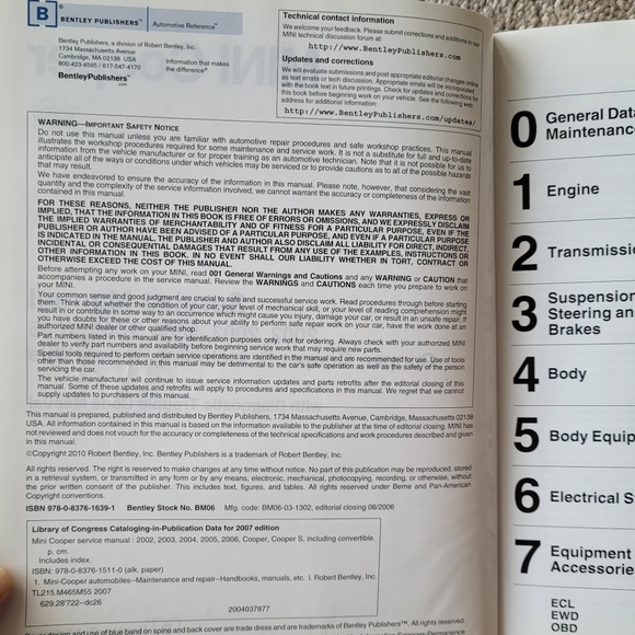 2002-2006 MINI Cooper S Convertible Bentley Repair Service Shop Manual book - Picture 4 of 4
